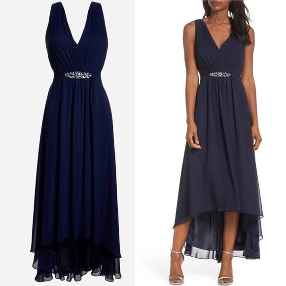 Eliza J
Embellished
High/Low Chiffon
Dress Gown Navy Blue size 4 6 8 10 or 16 - Picture 6 of 15